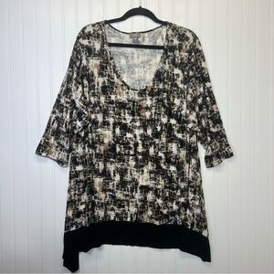 3x J.Jill wearever Long Sleeve hi-lo Tunic Top